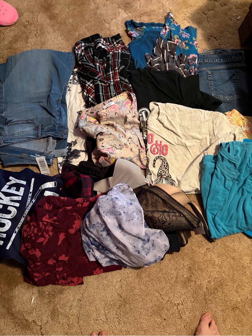 Mixed Women's Clothing Bundle - Teal, Black, Denim, Burgundy